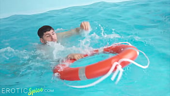 DEVIANTE - Latina lifeguard with big ti Sheila Ortega saves a big cock from drowning so her wet pussy can get deep creampie orgasm