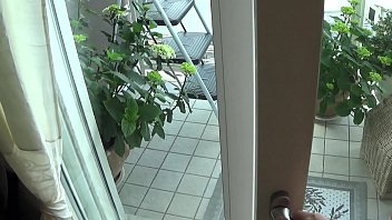 Spying my teen neighbour masturbating on her balcony