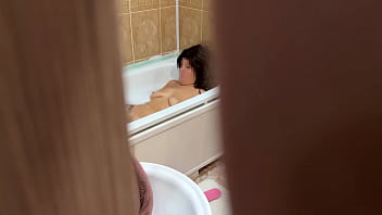 stepson watched stepmom take a bath and she called me to give a blowjob and have anal sex