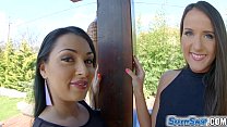 SpermsSwap threesome fun with cum swapping babes